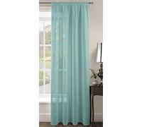 Intimates Plain Voile Woven Slot Top Premium Sheer Voile Panel - Internal Door Curtains, Patio Door Curtains, Privacy Window Voiles (Duck Egg, 59" Width x 72" Drop)
