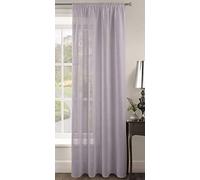 Intimates Riva Plain Woven Slot Top Voile Curtain Panel (Mauve/Purple, 59" W x 48" D)