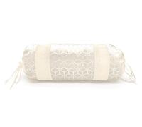 Intimates Sparkle Velvet Filled Neck Roll matches Comforter all seasons Scatter Decorative Filled Cushion Oblong Round Pillow - Ivory Cream