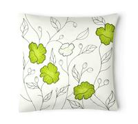 Intimates Stunning Applique Embroidered Floral Cushion - 56cm x 56cm - Green
