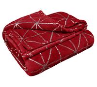 Intimates Vera Foil Printed Geometric Throw - 127cm x 152cm - Red