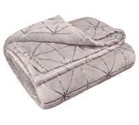 Intimates Vera Foil Printed Geometric Throw - 145cm x 200cm - Mauve