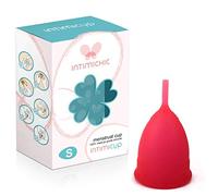 Intimichic Menstrual Cup Reusable 100% Medical Grade Silicone Pink Small Washable with Hygiene Bag