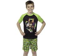 INTIMO Ben 10 Boys' Cartoon TV Series Omnitrix Characters Aliens Sleep Pajama Set Shorts, Multicolored, 6-7