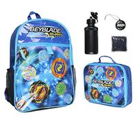 INTIMO Beyblade Burst TV Show Tossed Print 5 PC Backpack Lunch box Waterbottle Icepack Set