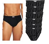 Intimo College Men's Breathable Mercerized Cotton Briefs, Comfortable and Hypoallergenic, Black, XXL, 21 Count