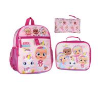 INTIMO Cry Babies Magic Tears Characters Unicorn 3 PC Backpack Lunchbox Pencil Pouch