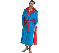 INTIMO DC Comics Adult Superman Plush Fleece Hooded Costume Robe One Size