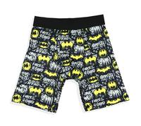 INTIMO DC Comics Batman Boxers Men's Dark Knight Sayings Tight Fit Adult Underwear Briefs, Black, S