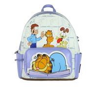 INTIMO Garfield The Cat 11" Mini Backpack Odie & Jon Faux-Leather Small Bag Purse with Adjustable Shoulder Straps