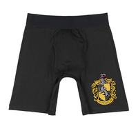 INTIMO Harry Potter Men's Hogwarts Houses Crests Long Leg Boxers Underwear Boxer Shorts For Adults, Yellow, S