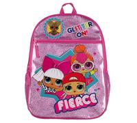 INTIMO LOL Surprise Backpack 16" Glitter On! Queen B Diva Neon Q.T. and M.C. Swag Book Bag