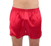 INTIMO mensClassic Silk Boxers Boxer Shorts - Red - XL
