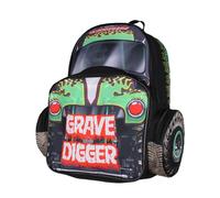 INTIMO Monster Jam Grave Digger Truck Shaped Dual Compartment Tote Backpack For Daily Use, Grave Digger, One Size