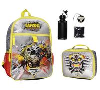 INTIMO Monster Jam MAX-D Monster Truck 5 PC Backpack Lunch Box Water Bottle Icepack Charm