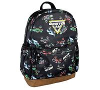 INTIMO Monster Jam Trucks Dragon Zombie Grave Digger Megalodon All Over Print Backpack Black, One Size
