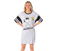 INTIMO Peanuts Joe Cool Snoopy Woodstock Oversized Boyfriend Varsity Nightgown Womens Night Shirt