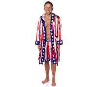 INTIMO Rocky Balboa Men's Film Movie Satin Robe and Short Set, Apollo Creed, L-X-L