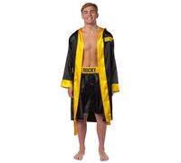 INTIMO Rocky Balboa Men's Film Movie Satin Robe and Short Set, Italian Stallion, L-X-L