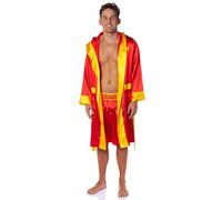 INTIMO Rocky Balboa Men's Film Movie Satin Robe and Short Set, Red, XXL