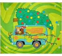 INTIMO Scooby Doo The Mystery Machine Haulin' A Christmas Tree Silk Touch Throw Blanket