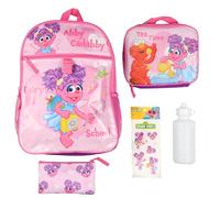 INTIMO Sesame Street Abby Cadabby Fairy Tea Time 5 Piece Backpack Set with Lunch Box Book Bag