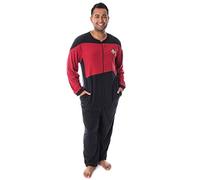 INTIMO Star Trek Men's The Next Generation TNG Picard Command Uniform One Piece Costume Pajama Union Suit (L/XL)