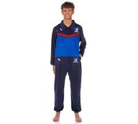 INTIMO Ted Lasso Union Suit Adult AFC Richmond Costume Track Suit One Piece Pajama Outfit, Blue, XX-Small-X-Small