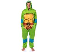 INTIMO Teenage Mutant Ninja Turtles Mens' Hooded Union Suit Costume Sleep Pajama For Adults, Leonardo, L-XL