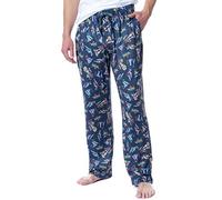 INTIMO Voltron Mens' Classic Vintage TV Series '80s Tossed Print Pajama Pants (Small) Blue