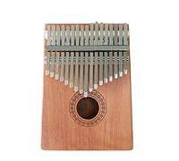 Intirilife 17-key Kalimba thumb piano set made of mahogany wood in dark brown - For entertaining music-making on the road or at home