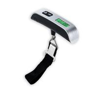 Intirilife Digital Luggage Scale in BLACK - Electronic luggage scale for weighing suitcases, hand luggage, travel bags - Portable hand scale hanging scale