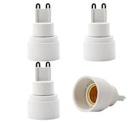 INTIRILIFE G9 to E14 lamp socket adapter in WHITE - 4x lamp adapter for converting from E14 lamp to G9 socket - set of 4 converters for lamp socket LED lamps incandescent lamps CFL lamps