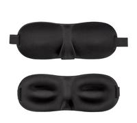 INTIRILIFE Sleeping Mask in BLACK - Ergonomically Preformed Unisex Sleeping Eye Mask for Restful Sleep - More Space for Eyes and Eyelashes, Accurately Fitting on the Nose