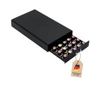 Intirilife storage drawer for 50 coffee capsules- Compatible with Nespresso capsules -38.5 x 23.5 x 6 cm- Capsule holder drawer Storage box in black Capsule machine
