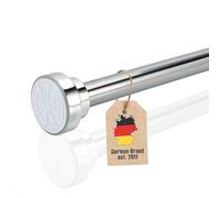 INTIRILIFE telescopic rod in SILVER 150-283 cm- Extendable rod, stainless steel, adjustable, non-slip, versatile without drilling and screwing- Clamp rod shower curtain rod curtain rod