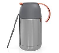 INTIRILIFE Thermo container with 650ml capacity - For hot and cold food soups lunch on the go - Leak proof bpa free stainless steel insulated container