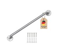 Intirilife towel rail made of brushed stainless steel - length 50cm and 19mm rod diameter for drilling - towel rail towel holder bathroom sauna kitchen, wall mounting