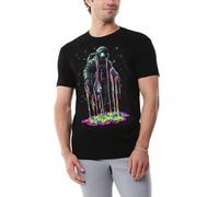 INTO THE AM Graphic Tees for Men S - 4XL Premium Short Sleeve Colorful T-Shirts Trippy Space Designs, Galactic Ooze Glow-in-the-dark, XXL