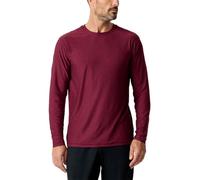 INTO THE AM Men’s Performance Dri-Fit Long Sleeve Athletic Gym Shirt for Men S-3XL - Moisture-Wicking Workout & Running Tee, Non-branded - Dark Maroon, Large