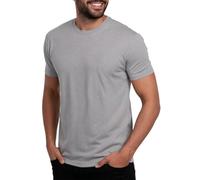 INTO THE AM Mens T Shirt - Short Sleeve Crew Neck Soft Fitted Tees S - 4XL Fresh Classic Basic Essential Tshirts, Grey, Large