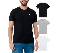 INTO THE AM Mens T Shirt - Short Sleeve Crew Neck Soft Fitted Tees S - 4XL Fresh Classic Tshirt, 3-Pack Black, Grey, and White, XL