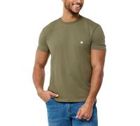 INTO THE AM Mens T Shirt - Short Sleeve Crew Neck Soft Fitted Tees S - 4XL Fresh Classic Tshirt, Basic - Olive Green, Large