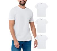 INTO THE AM Mens T Shirt - Short Sleeve Crew Neck Soft Fitted Tees S - 4XL Fresh Classic Tshirts, 3-Pack White/White/White, Large