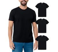 INTO THE AM Mens T Shirt - Short Sleeve Crew Neck Soft Fitted Tees S - 4XL Fresh Classic Tshirts, 3-Pack Black/Black/Black, Large