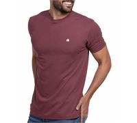 INTO THE AM Mens T Shirt with Logo - Short Sleeve Crew Neck Soft Fitted Tees S - 4XL Fresh Classic Basic Tshirts, Heather Maroon, Large