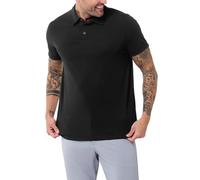 INTO THE AM Polo Shirts for Adult Men - Comfortable Fit Collared Shirt Men S - 4XL Fitted Short Sleeve Classic Golf Shirts, Non-branded - Black, S