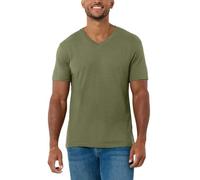 INTO THE AM Premium V Neck T Shirts for Men - Modern Fitted Tees S - 2XL Vneck Undershirts, Non-branded - Olive Green, XXL