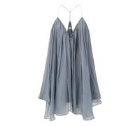 INTO THE EAST V-neck silk top - Blue 36