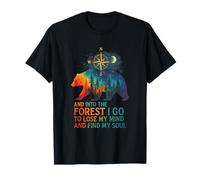Into The Forest I Go - Nature Hiking Mountain Bear T-Shirt
